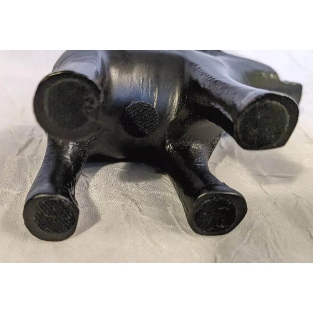 Cast Metal Bear Pig Figurine Cub Black Animal Carved Folk Art Forest Farm Fun 3" - Picture 6 of 15